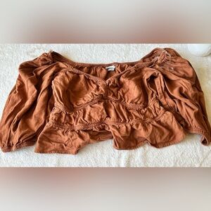 Brown crop top